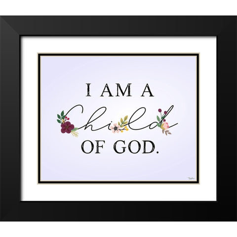Child of God Black Modern Wood Framed Art Print with Double Matting by Louise, Gigi