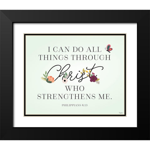 Christ Strengthens Black Modern Wood Framed Art Print with Double Matting by Louise, Gigi