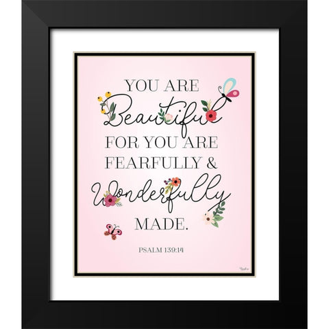 You Beautiful Black Modern Wood Framed Art Print with Double Matting by Louise, Gigi
