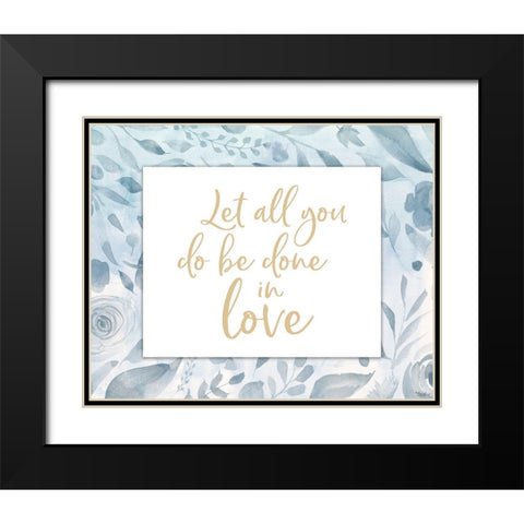 Done In Love Black Modern Wood Framed Art Print with Double Matting by Louise, Gigi