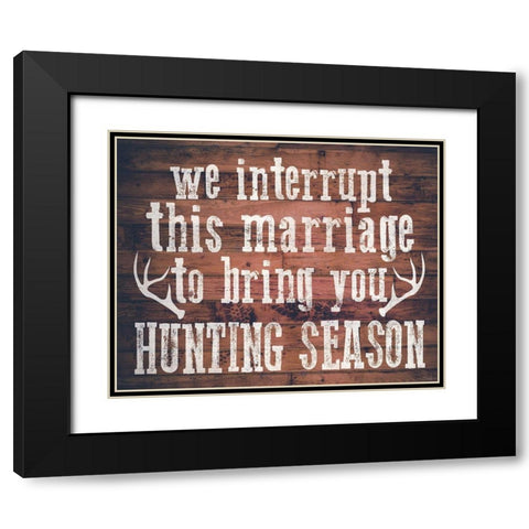 Hunting Season Black Modern Wood Framed Art Print with Double Matting by Louise, Gigi