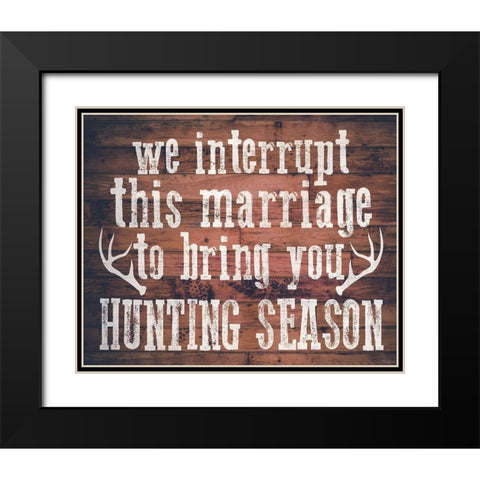 Hunting Season Black Modern Wood Framed Art Print with Double Matting by Louise, Gigi