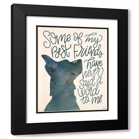 Best Friends Black Modern Wood Framed Art Print with Double Matting by Louise, Gigi