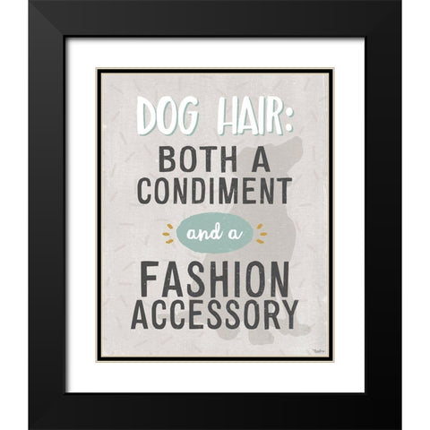 Dog Hair Black Modern Wood Framed Art Print with Double Matting by Louise, Gigi