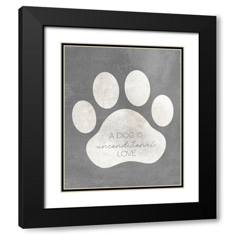 Dog Unconditional Black Modern Wood Framed Art Print with Double Matting by Louise, Gigi