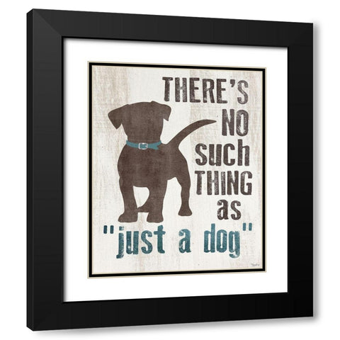 Just Dog Collar Black Modern Wood Framed Art Print with Double Matting by Louise, Gigi