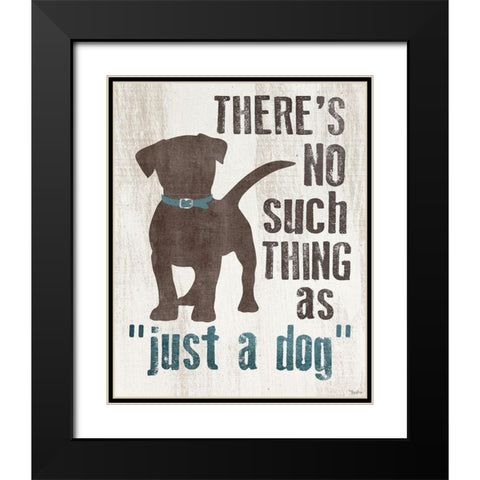 Just Dog Collar Black Modern Wood Framed Art Print with Double Matting by Louise, Gigi