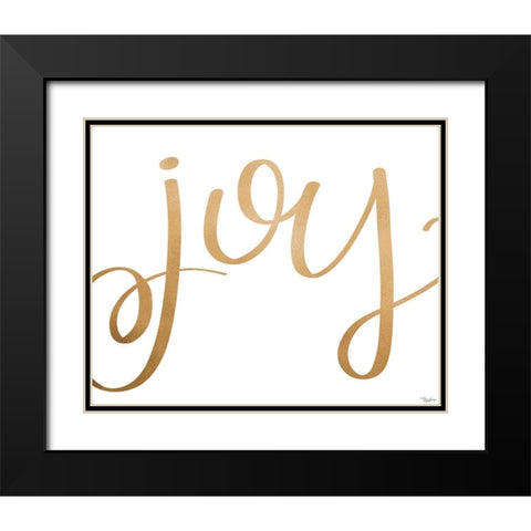 Joy Gold Black Modern Wood Framed Art Print with Double Matting by Louise, Gigi