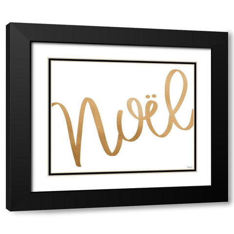 Noel Gold Black Modern Wood Framed Art Print with Double Matting by Louise, Gigi