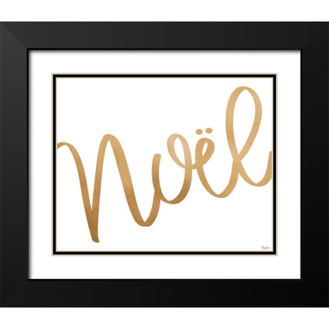 Noel Gold Black Modern Wood Framed Art Print with Double Matting by Louise, Gigi