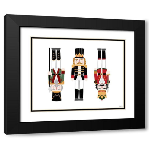 Nutcrackers Black Modern Wood Framed Art Print with Double Matting by Louise, Gigi