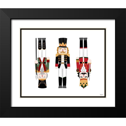 Nutcrackers Black Modern Wood Framed Art Print with Double Matting by Louise, Gigi
