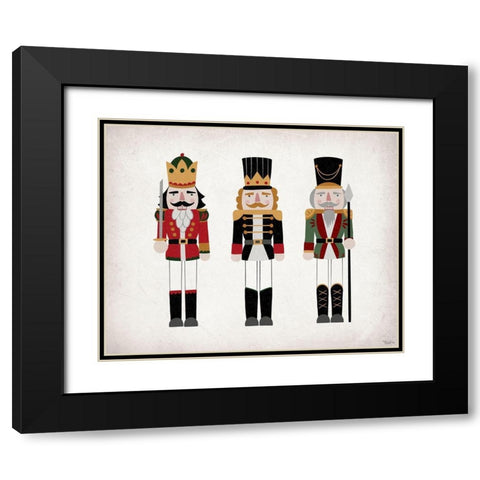 Nutcrackers V2 Black Modern Wood Framed Art Print with Double Matting by Louise, Gigi
