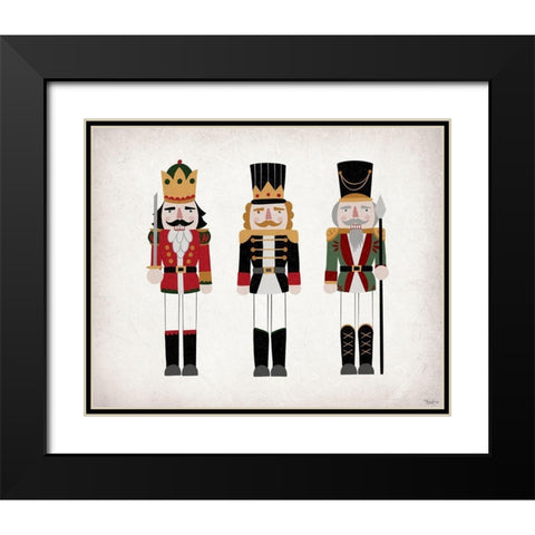 Nutcrackers V2 Black Modern Wood Framed Art Print with Double Matting by Louise, Gigi
