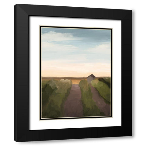 Vineyard Black Modern Wood Framed Art Print with Double Matting by Louise, Gigi