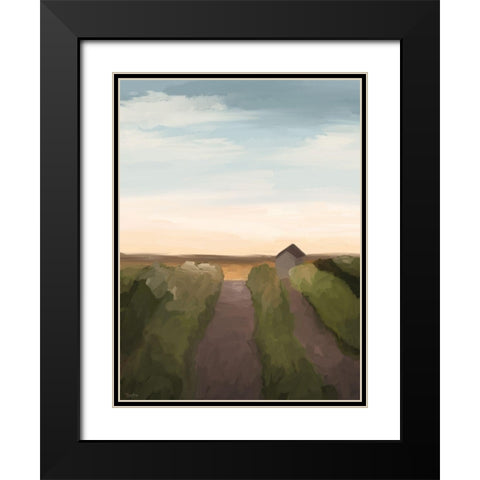 Vineyard Black Modern Wood Framed Art Print with Double Matting by Louise, Gigi