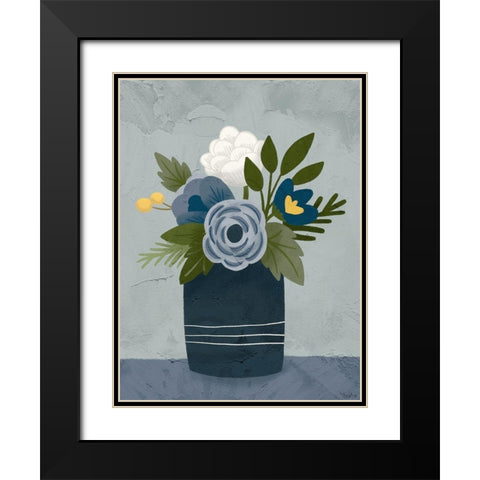 Flowers 2 Black Modern Wood Framed Art Print with Double Matting by Louise, Gigi