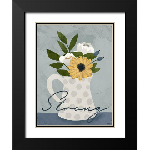 Flower_Strong Black Modern Wood Framed Art Print with Double Matting by Louise, Gigi