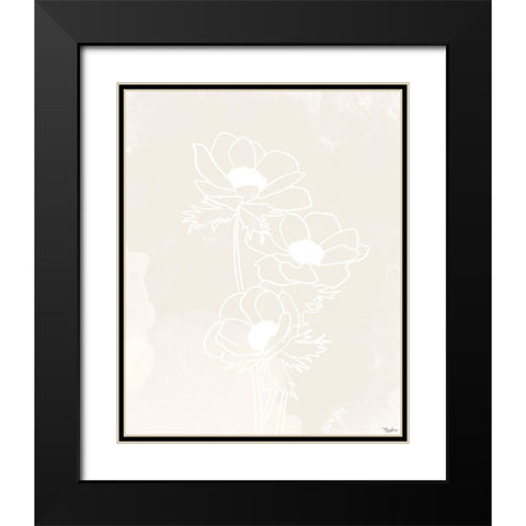 Alabaster Flowers 2 Black Modern Wood Framed Art Print with Double Matting by Louise, Gigi