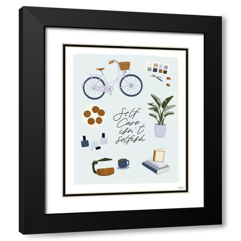 Isnt Selfish Black Modern Wood Framed Art Print with Double Matting by Louise, Gigi