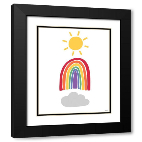 Rainbow Traditional Black Modern Wood Framed Art Print with Double Matting by Louise, Gigi