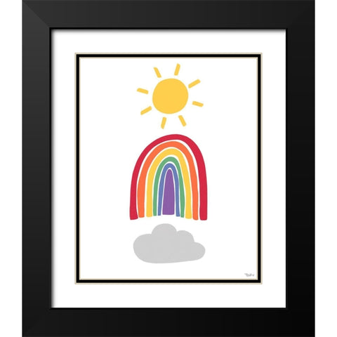 Rainbow Traditional Black Modern Wood Framed Art Print with Double Matting by Louise, Gigi