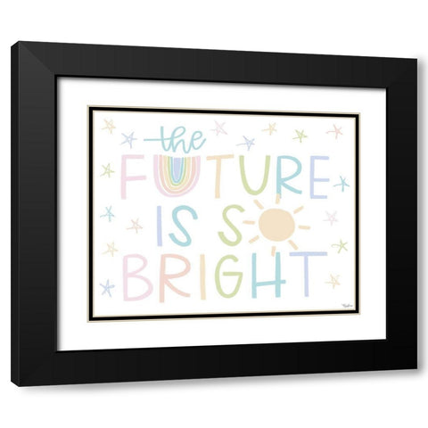 Future Bright Pastel Black Modern Wood Framed Art Print with Double Matting by Louise, Gigi