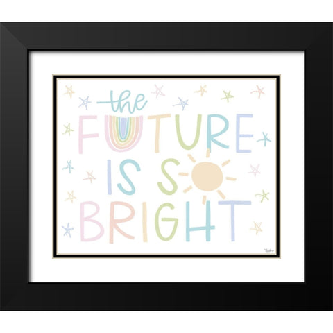 Future Bright Pastel Black Modern Wood Framed Art Print with Double Matting by Louise, Gigi