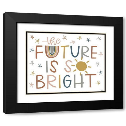 Future Bright Fall Black Modern Wood Framed Art Print with Double Matting by Louise, Gigi