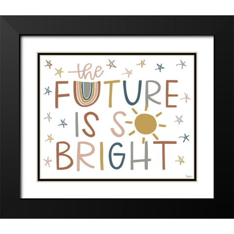 Future Bright Fall Black Modern Wood Framed Art Print with Double Matting by Louise, Gigi