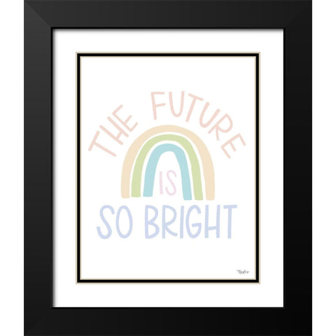 Bright Future Black Modern Wood Framed Art Print with Double Matting by Louise, Gigi