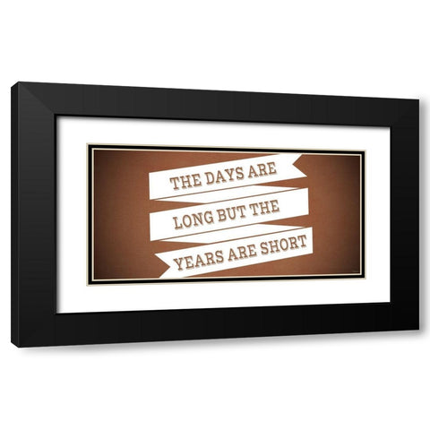 Days Long Orange Black Modern Wood Framed Art Print with Double Matting by Louise, Gigi