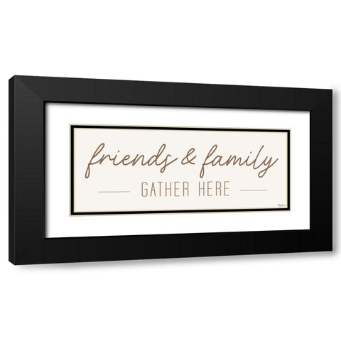 Friends Gather Black Modern Wood Framed Art Print with Double Matting by Louise, Gigi