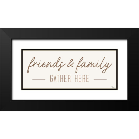 Friends Gather Black Modern Wood Framed Art Print with Double Matting by Louise, Gigi