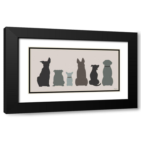 Dogs Black Modern Wood Framed Art Print with Double Matting by Louise, Gigi