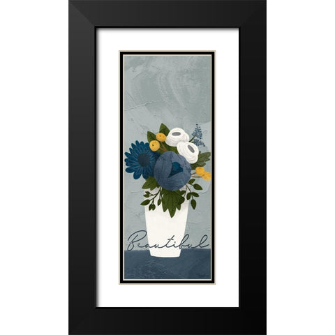 Flower Beautiful Black Modern Wood Framed Art Print with Double Matting by Louise, Gigi