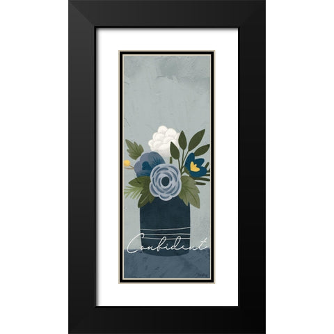 Flower Confident Black Modern Wood Framed Art Print with Double Matting by Louise, Gigi