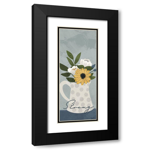 Flower Strong Black Modern Wood Framed Art Print with Double Matting by Louise, Gigi