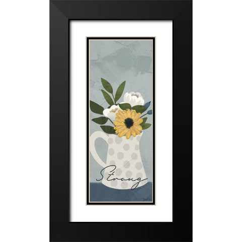 Flower Strong Black Modern Wood Framed Art Print with Double Matting by Louise, Gigi