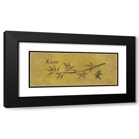 Love Bamboo Black Modern Wood Framed Art Print with Double Matting by Emery, Kristin