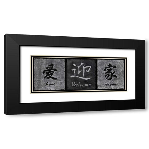 Grey Stone I Black Modern Wood Framed Art Print with Double Matting by Emery, Kristin