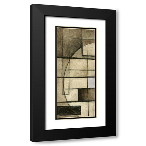 Brown Circle Box II Black Modern Wood Framed Art Print with Double Matting by Emery, Kristin