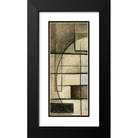 Brown Circle Box II Black Modern Wood Framed Art Print with Double Matting by Emery, Kristin