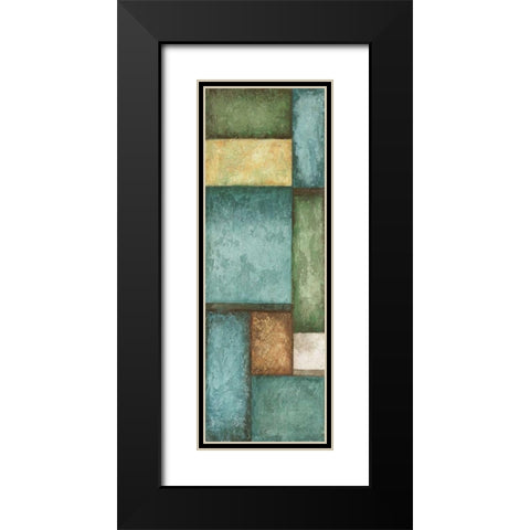 Rectangles Left Black Modern Wood Framed Art Print with Double Matting by Emery, Kristin