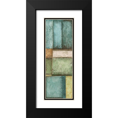 Rectangles Right Black Modern Wood Framed Art Print with Double Matting by Emery, Kristin