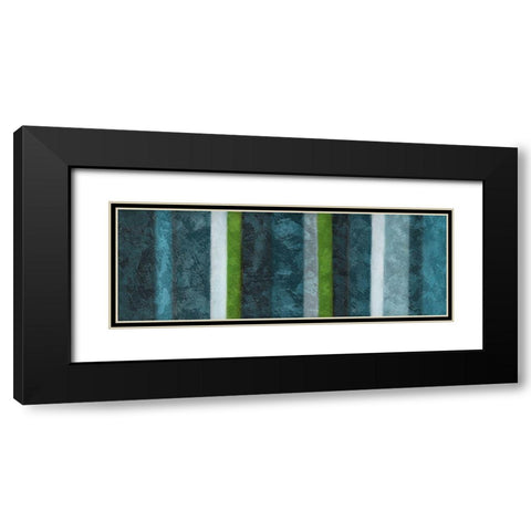 Morroccan Stripes Combined 1 Black Modern Wood Framed Art Print with Double Matting by Emery, Kristin