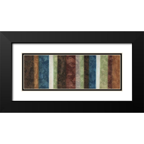 Morroccan Stripes II Black Modern Wood Framed Art Print with Double Matting by Emery, Kristin