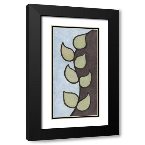 Vertical Vine Black Modern Wood Framed Art Print with Double Matting by Emery, Kristin