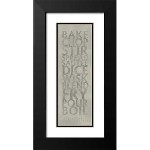 Kitchen List Black Modern Wood Framed Art Print with Double Matting by Emery, Kristin