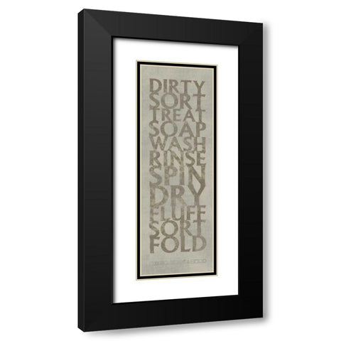 Lanundry List Black Modern Wood Framed Art Print with Double Matting by Emery, Kristin
